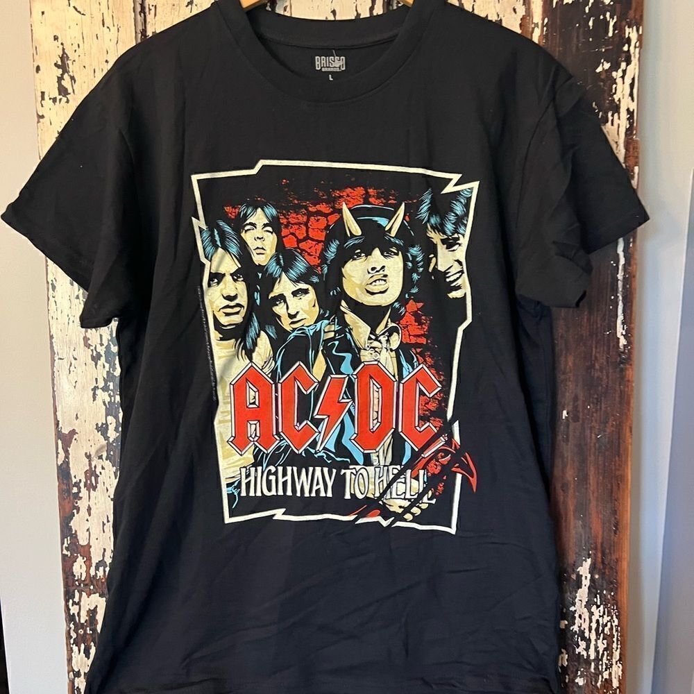 Retro Brisco AC/DC Highway To Hell unisex T-shirt. Size Large. Classic Rock.